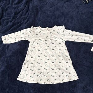 Floral White Kids Casual Dress